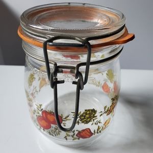 Vintage Arc of France Spice of Life Canning Jar 3/4L Glass